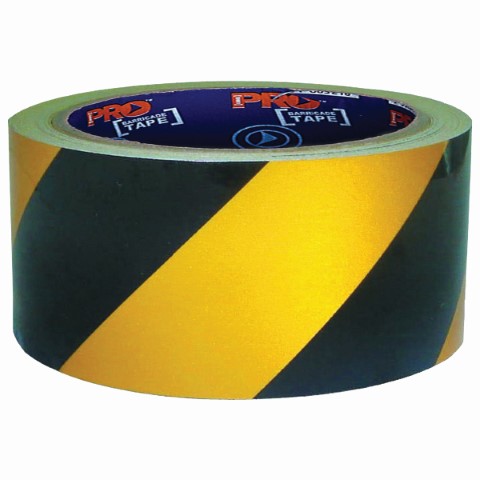 PROCHOICE SELF ADHESIVE HAZARD TAPE YELLOW & BLACK. 30M X 50MM